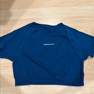 NWOT Alphalete SS Crop - Galactic Ocean